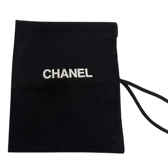 Chanel Small Black Dust Bag Cotton Drawstring Storage Travel Packable Organize - Picture 1 of 4